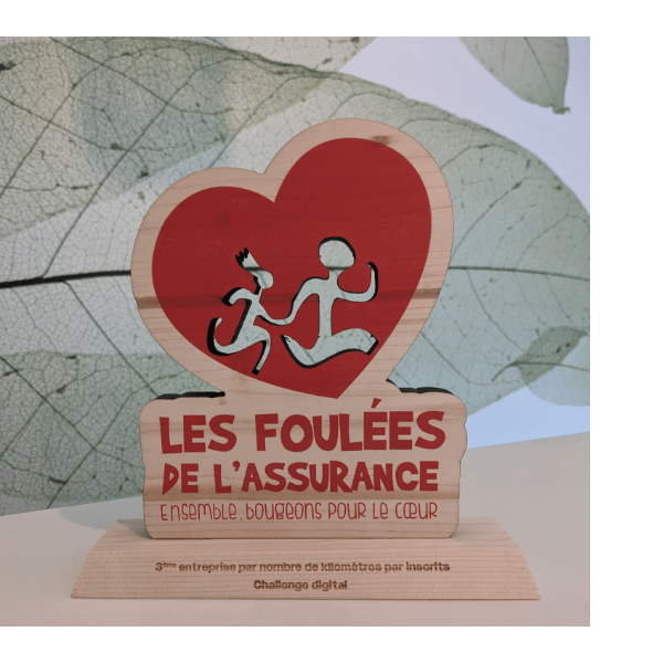 trophée du challenge digital 3e place pour carene assurances aux foulées de l'assurance 2024